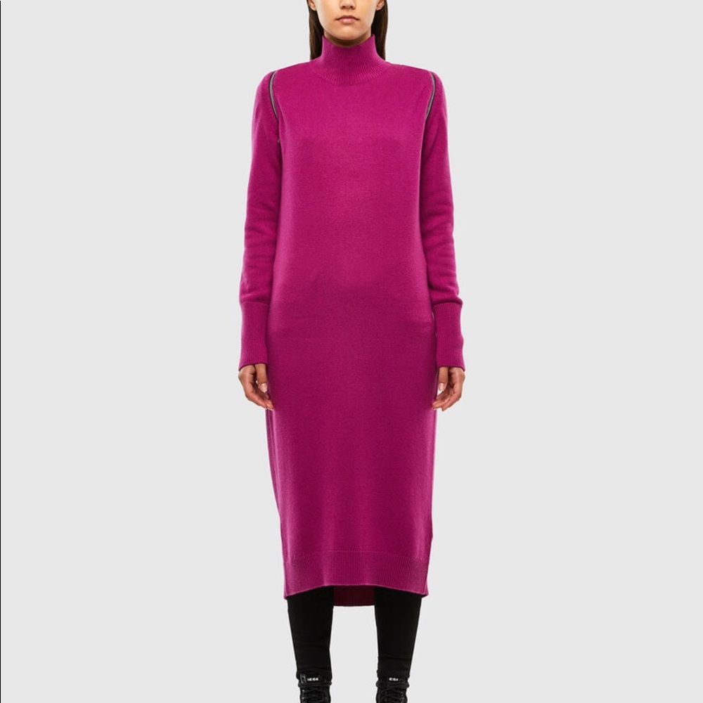 Diesel Long dress in carded wool jersey